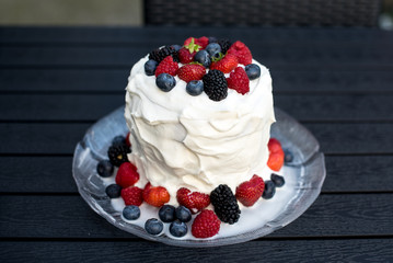 Cake with fruit