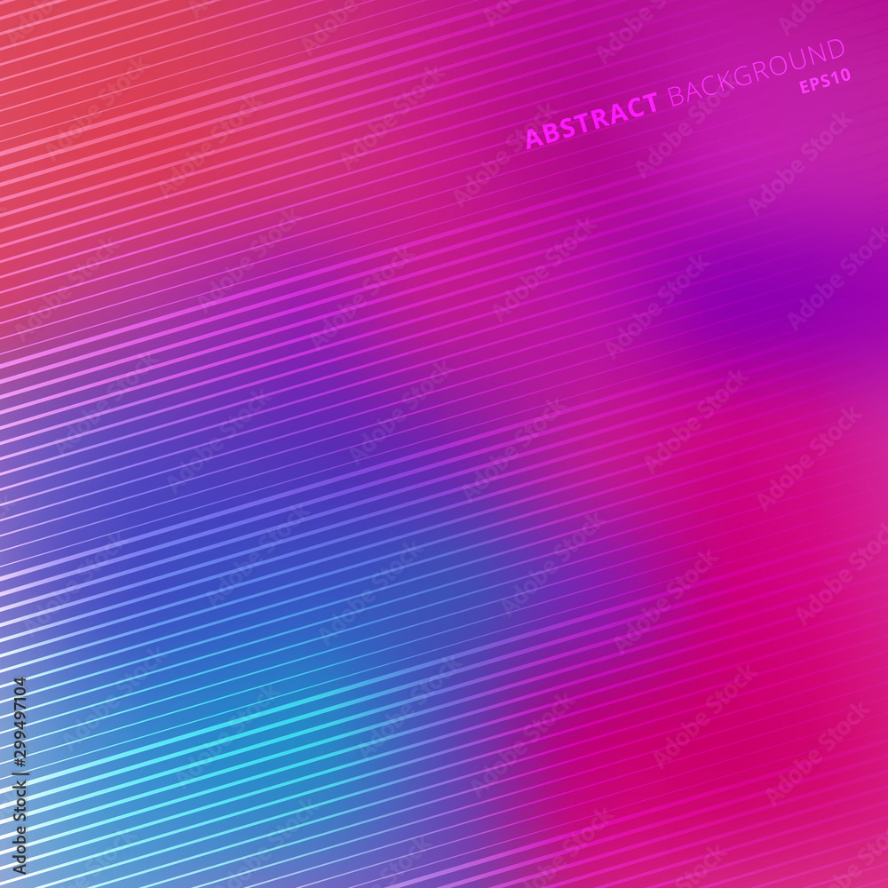 Wall mural abstract striped diagonal lines vibrant glowing color background and texture futuristic style.