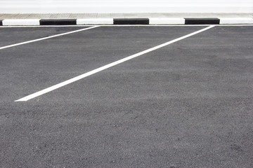 Lines parking on asphalt background