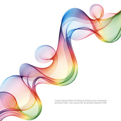 Abstract smoky waves background. Template brochure design