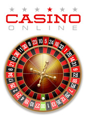illustration Online web casino banner with american roulette table. Marketing Luxury Banner Poker Jackpot zero with classic shine roulette. Advertising poster set Online web Casino