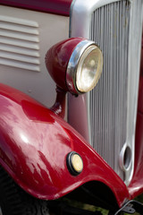 Close up of an old car