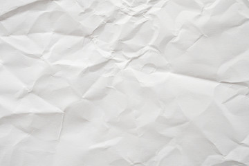 Abstract white crumpled paper texture background