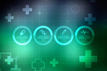 2D illustration medical structure background