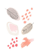 Abstract background for cards, social media, banners, invitations. Handmade geometric shapes.