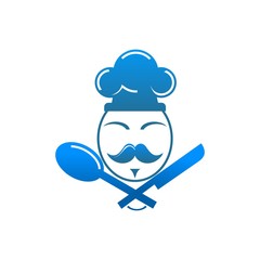 Kitchen Chef Design Logo template