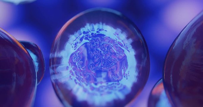 Creative image of embryonic stem cells, cellular therapy. 3d render