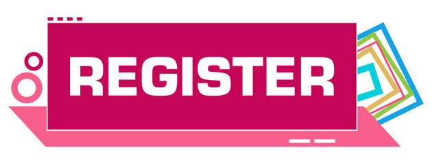 Register Pink Colorful Borders Circles 