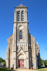 Fototapeta na wymiar Saint-Evroult-Notre-Dame-du-Bois. Eglise. Orne. Normandie 