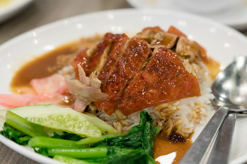 roast duck over rice