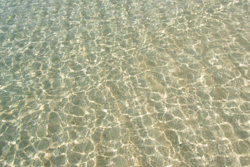 Fototapeta na wymiar 透明な波と砂紋、光の影