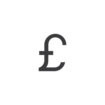 Sign of pound sterling vector icon illustration design 