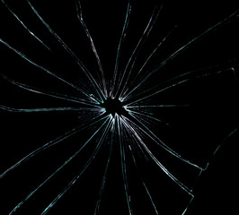 broken glass dark background