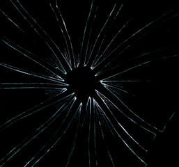Obraz premium broken glass dark background