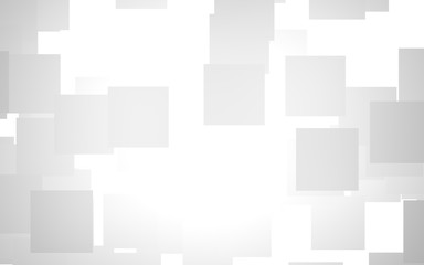 White abstract background. Misty backdrop with grey squares. 3D illustration