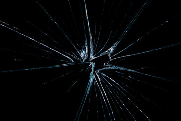 broken glass dark background
