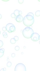 Light blue colored background with purple bubbles. Wallpaper, texture purple balloons. 3D illustration