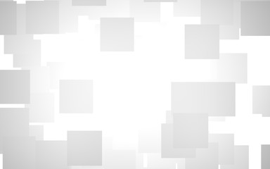 White abstract background. Misty backdrop with grey squares. 3D illustration