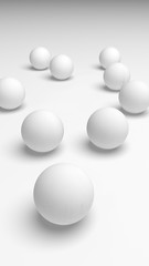 White abstract background. Lowpoly backdrop. Crumpled paper. 3D illustration