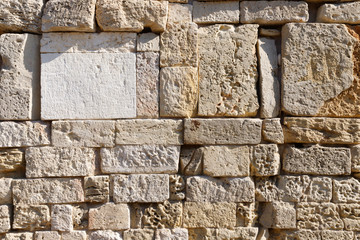 Texture of a antique stone wall. Old castle stone wall texture background. Stone wall as a background or texture.