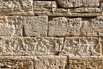 Texture of a antique stone wall. Old castle stone wall texture background. Stone wall as a background or texture.