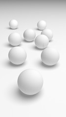 White abstract background. Lowpoly backdrop. Crumpled paper. 3D illustration