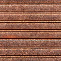 Seamless texture of old rusty rolling steel door. Marina di Pisa. Italy.