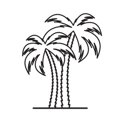 Obraz premium palm tree icon vector design template