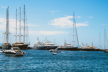 Obraz premium Group of yachts in a port