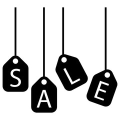 Hanging Cyber Monday discount Sale Tag Vector Icon design