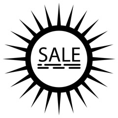 Multipurpose Sale Tag Vector starbust Sun Icon design