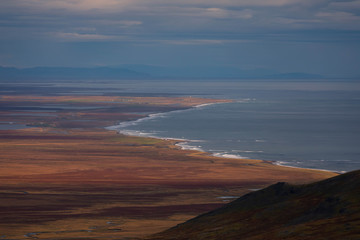 High view from the south coast of Snaefellsnes peninsula in West Iceland.