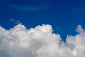 Fototapeta na wymiar backgraund of clouds on blue sky in sunny day