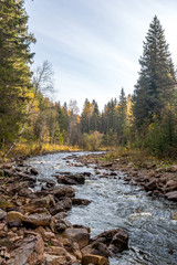 Gorge Larkin near the mountin Iremel, South Ural, Republic of Bashkortostan, Russia