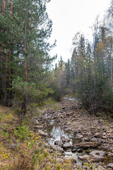 Gorge Larkin near the mountin Iremel, South Ural, Republic of Bashkortostan, Russia