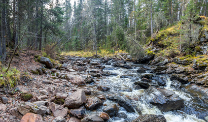 Gorge Larkin near the mountin Iremel, South Ural, Republic of Bashkortostan, Russia