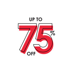 Discount up to 75% Vector Template Design Illustration