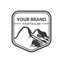 Brand Mountain Vintage Logo Vector 
