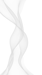 White abstract background. Fluttering white scarf. Waving on wind white fubric. 3D illustration