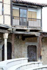 Fototapeta na wymiar Cuacos de Yuste in Extremadura, Spain. Typical old town houses