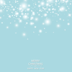 Winter white background christmas made of snowflake and snow with blank copy space for your text, Vector illustration