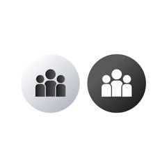 group people icon, family icon in circle. Stock Vector illustration isolated on white background.