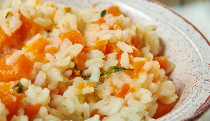 Risotto with Butternut Squash and  Kale