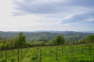 Fototapeta na wymiar Beautiful panorama of an Italian landscape