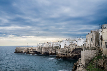 Naklejka premium Beautiful panoramic views of Polignano a Mare, Puglia Italy