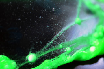 Slime, sticky stretchable substance, abstraction, green