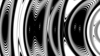 divergent circle wave black and white, abstract pattern