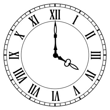 Clock face vector icon