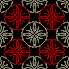 Bright seamless pattern with alternating circular elements.