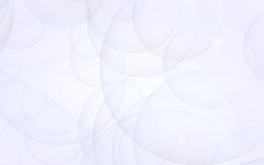 Abstract white background. Backdrop with light transparent bubbles. 3D illustration